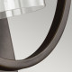 Lampada da parete moderno in acciaio con diffusore in vetro a 1 luce