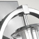 Lampada da parete moderno in acciaio con diffusore in vetro a 1 luce
