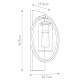 Lampada da parete moderno in acciaio con diffusore in vetro a 1 luce
