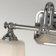 Lampada da parete per bagno con 2 diffusori in vetro con lampadina LED G9