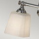 Lampada da parete per bagno con 2 diffusori in vetro con lampadina LED G9