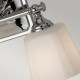Lampada da parete per bagno con 2 diffusori in vetro con lampadina LED G9