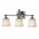 Lampada da parete per bagno con 3 diffusori in vetro con lampadina LED G9