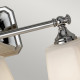 Lampada da parete per bagno con 3 diffusori in vetro con lampadina LED G9