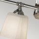 Lampada da parete per bagno con 4 diffusori in vetro con lampadina LED G9