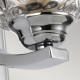 Lampada da parete per bagno moderno in acciaio con diffusore in vetro 1 luce