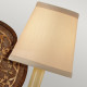 Lampada da parete rustica in acciaio con diffusori in tessuto a 2 luci