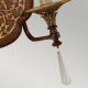 Lampada da parete rustica in acciaio con diffusori in tessuto a 2 luci
