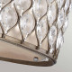 Lampada da soffitto grande in acciaio e diffusore in vetro dal design moderno