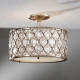 Lampada da soffitto media in acciaio e diffusore in vetro dal design moderno