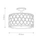 Lampada da soffitto media in acciaio e diffusore in vetro dal design moderno