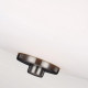 Lampada da soffitto moderna in acciaio con diffusore in vetro opalino