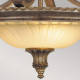 Lampada da soffitto rotonda in acciaio con diffusore in vetro con 2 lampadine