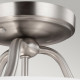 Lampada da soffitto rotonda in acciaio con diffusore in vetro con 3 lampadine