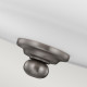 Lampada da soffitto rotonda in acciaio con diffusore in vetro con 3 lampadine