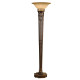 Lampada da terra classica con struttura in metallo e diffusore in vetro