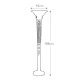 Lampada da terra classica con struttura in metallo e diffusore in vetro
