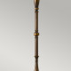 Lampada da terra in acciaio con paralume in tessuto da design classico a 1 luce