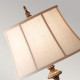 Lampada da terra in acciaio con paralume in tessuto snodabile a 1 luce