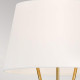 Lampada da terra moderna con struttura in acciaio e paralume i tessuto