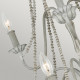 Lampadario grande classico in acciaio e strass in legno con 9 luci