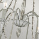 Lampadario grande classico in acciaio e strass in legno con 9 luci