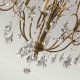 Lampadario grande con struttura in acciaio e 12 diffusori dal design classico