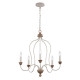 Lampadario grande in acciaio dallo stile classico con 5 lampadine