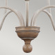 Lampadario grande in acciaio dallo stile classico con 5 lampadine