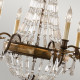 Lampadario grande in stile classico in acciaio e in cristallo a 6 luci
