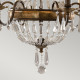 Lampadario grande in stile classico in acciaio e in cristallo a 6 luci