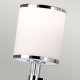 Lampadario grande moderno in acciaio con diffusori in vetro a 9 luci