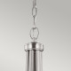 Lampadario grande moderno in acciaio con diffusori in vetro con 9 luci