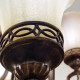 Lampadario grande per salotto in stile classico con 18 diffusori in vetro