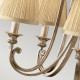 Lampadario grande stile classico in acciaio con diffusori in tessuto con 5 luci