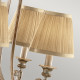 Lampadario grande stile classico in acciaio con diffusori in tessuto con 5 luci