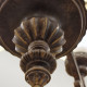 Lampadario in acciaio con 9 diffusori in vetro per salotto in stile classico