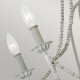Lampadario medio classico in acciaio e strass in legno con 6 luci