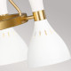 Lampadario moderno in acciaio altezza regolabile con 5 diffusori in acciaio