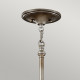 Lampadario moderno in acciaio doppio diffusore rotondo con cristalli a 6 luci