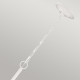 Lampadario moderno piccolo in acciaio con diffusori senza paralumi a 4 luci