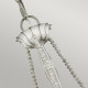 Lampadario piccolo classico in acciaio e strass in legno con 3 luci