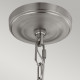 Lampadario piccolo moderno in acciaio con diffusori in vetro con 3 luci