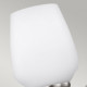 Lampadario piccolo moderno in acciaio con diffusori in vetro con 3 luci