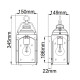 Lantera piccola da esterno dal design rustico in resina con diffusore in vetro
