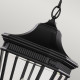 Lanterna a catena grande rustica in alluminio diffusore in vetro a 3 luci