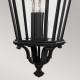 Lanterna a catena grande rustica in alluminio diffusore in vetro a 3 luci