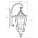 Lanterna da parete rustica grande in alluminio con diffusore a 3 luci