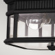 Lanterna da soffitto rustica in alluminio diffusore in vetro a 2 luci