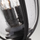 Lampioncino da giardino grande in acciaio diffusore rustico in vetro a 3 luci